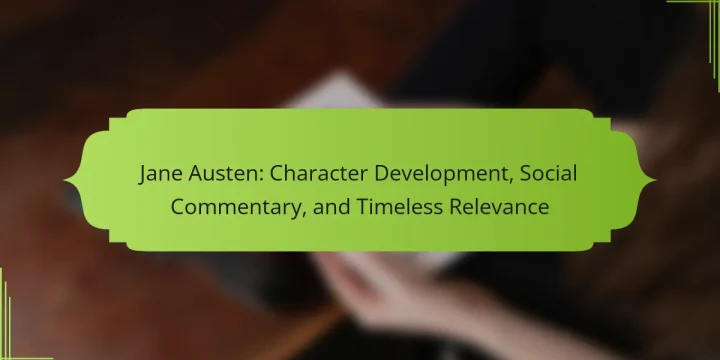 Jane Austen: Character Development, Social Commentary, and Timeless Relevance