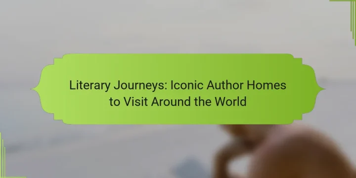 Literary Journeys: Iconic Author Homes to Visit Around the World