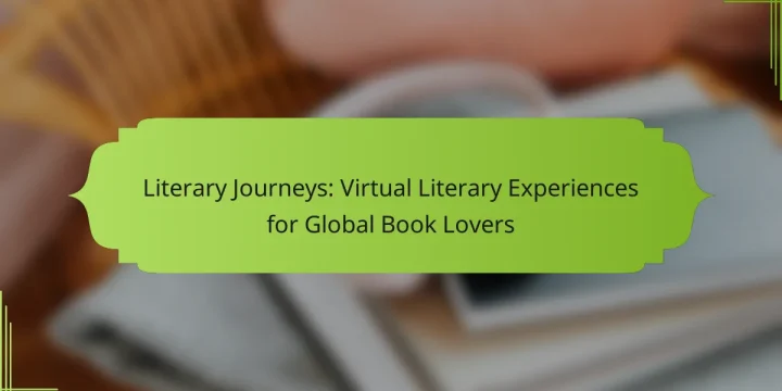 Literary Journeys: Virtual Literary Experiences for Global Book Lovers