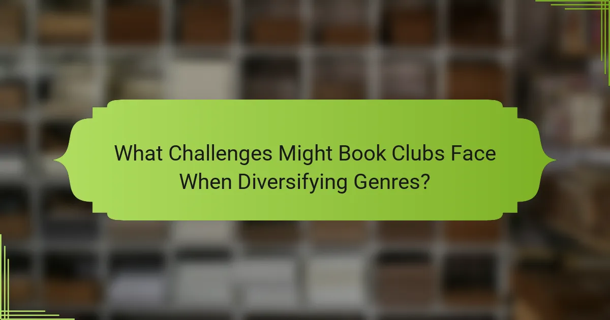 What Challenges Might Book Clubs Face When Diversifying Genres?