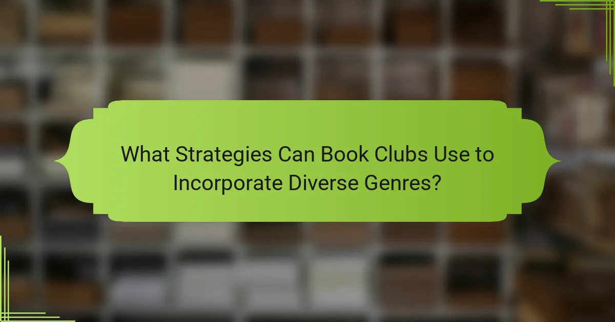 What Strategies Can Book Clubs Use to Incorporate Diverse Genres?
